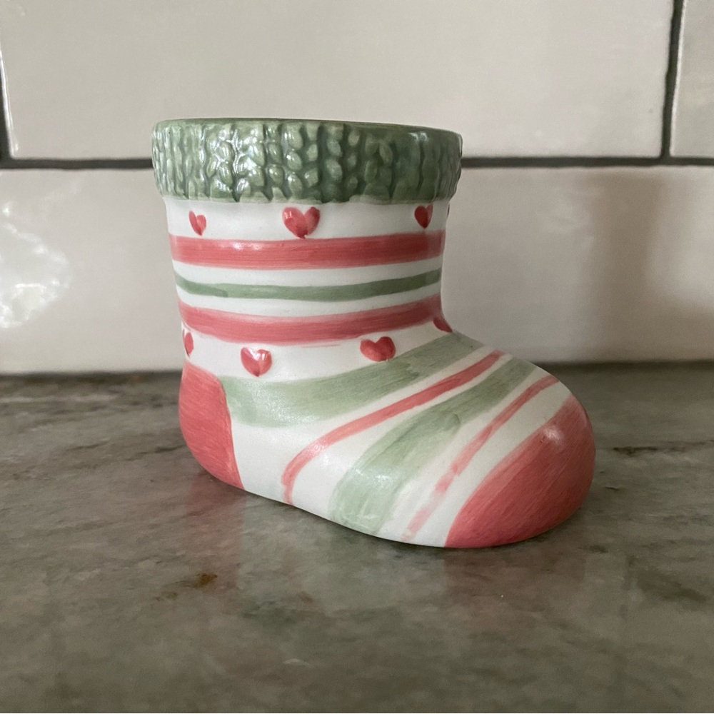 Hallmark Bootie Votive Candle Holder Vintage